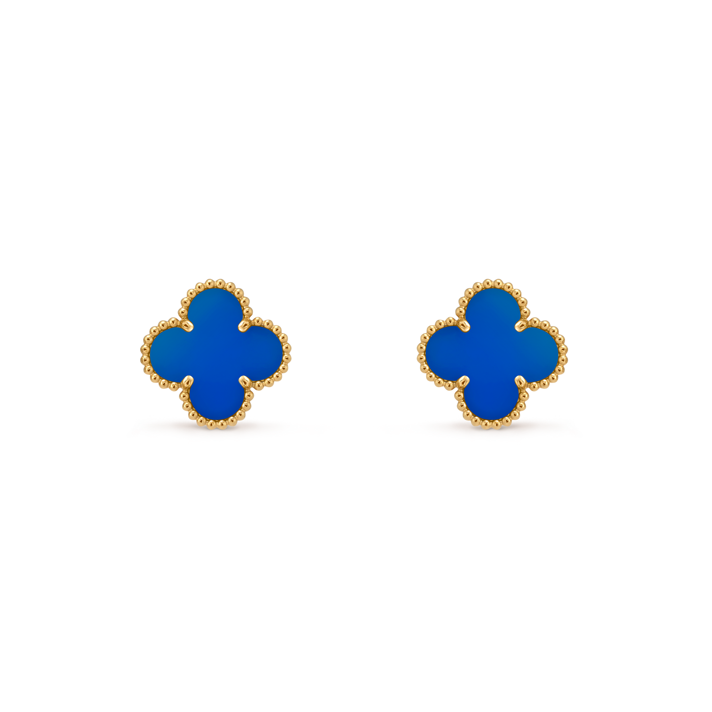 Vintage Alhambra earrings Blue , Agate