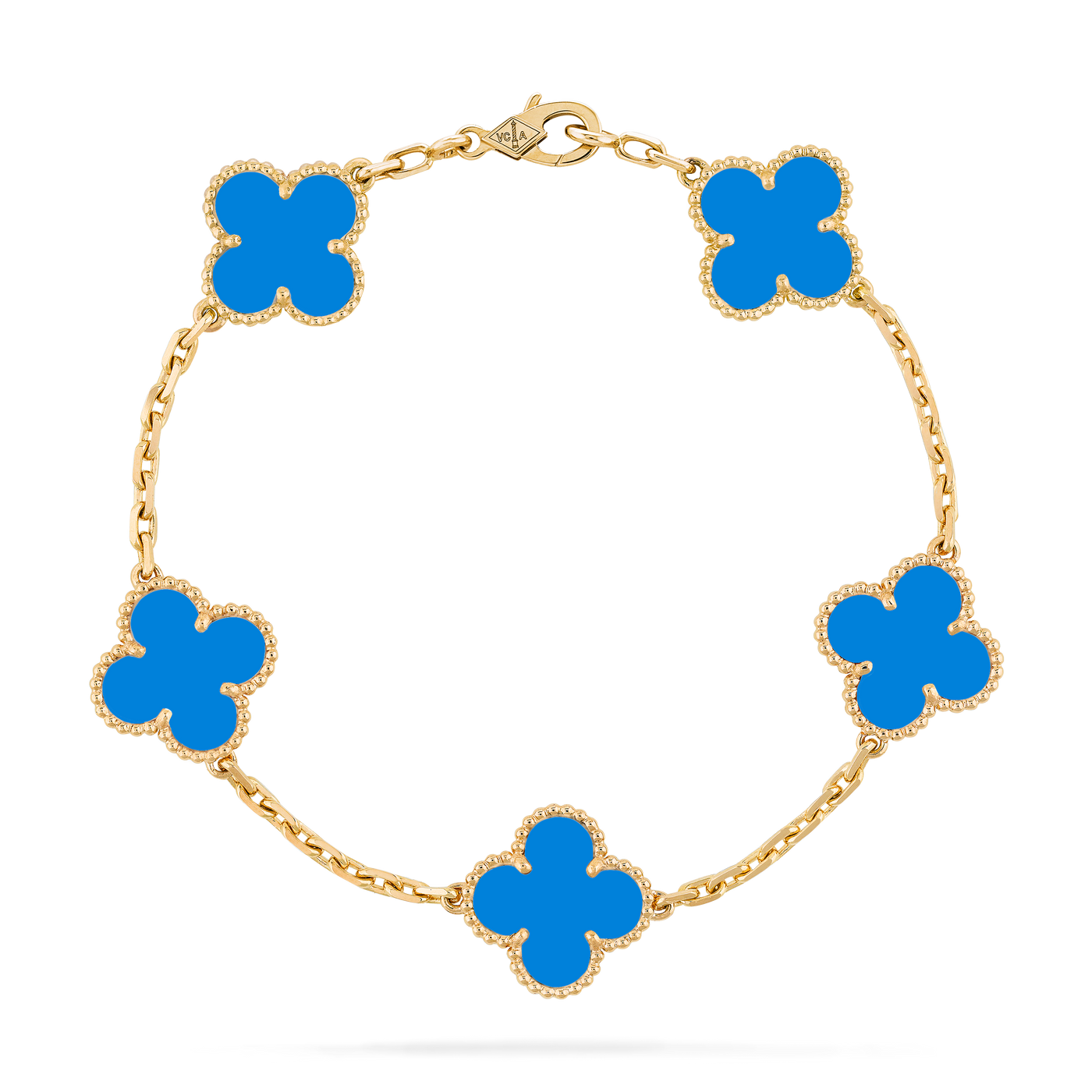 Vintage Alhambra bracelet, 5 motifs Blue