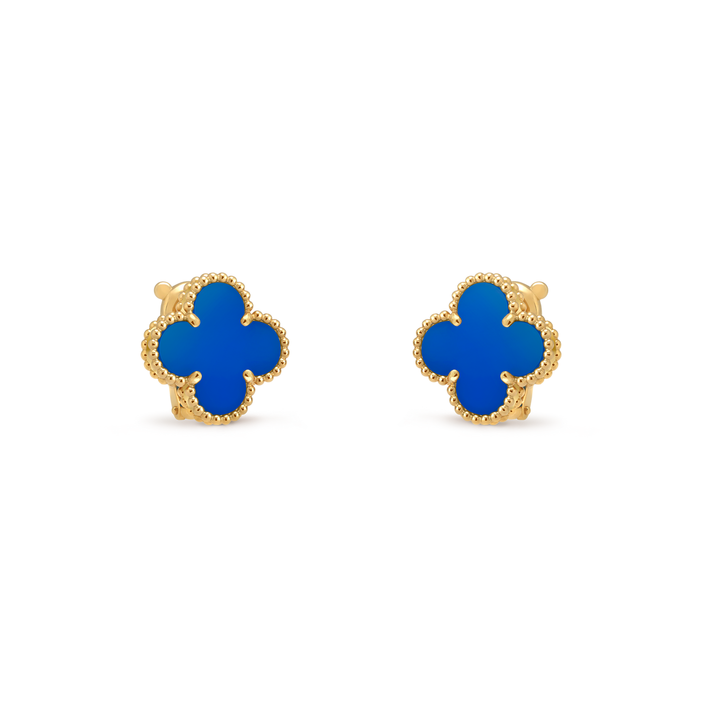 Vintage Alhambra earrings Blue , Agate